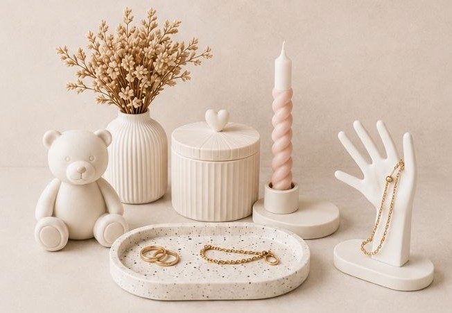 Créations artisanales en plâtre résine